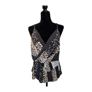 Cabi Samantha Crossover Mixed Media V Neck Camisole Women's Size 6 NWOT